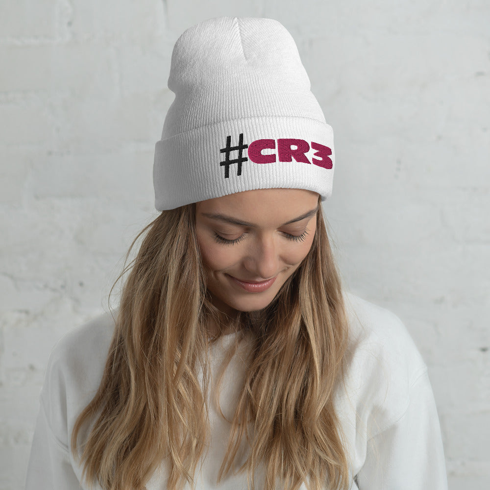 #CR3 ニット帽 ホワイト