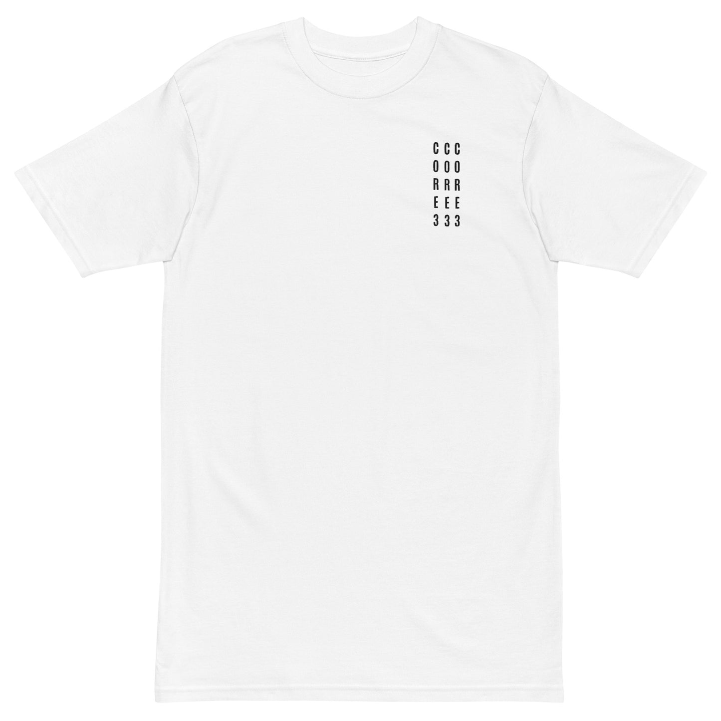 CORE3 3本ストライプ プレミアムTシャツ ホワイト