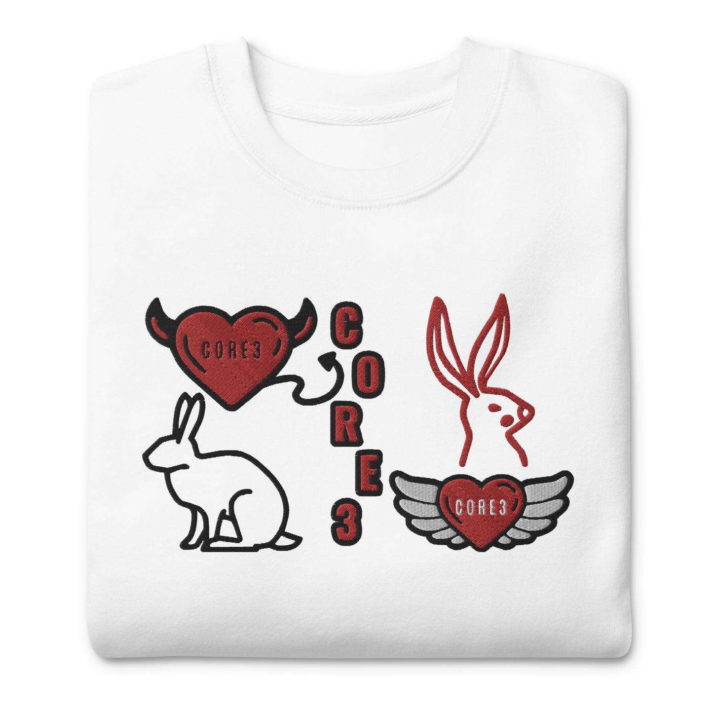 CORE3 Rabbit&デビル エンジェル スウェット ホワイト