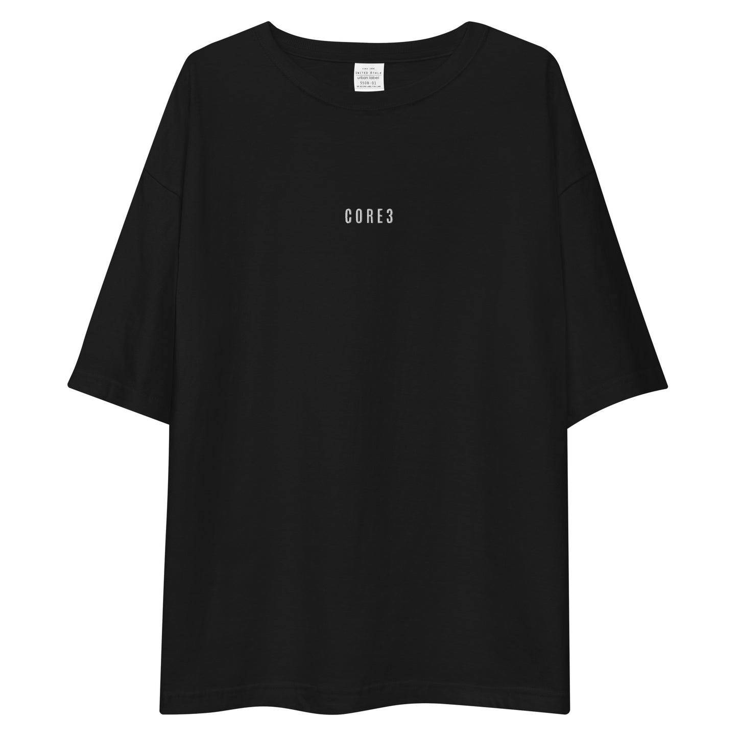 CORE3ユニセックス ビッグシルエット Tシャツ ブラック