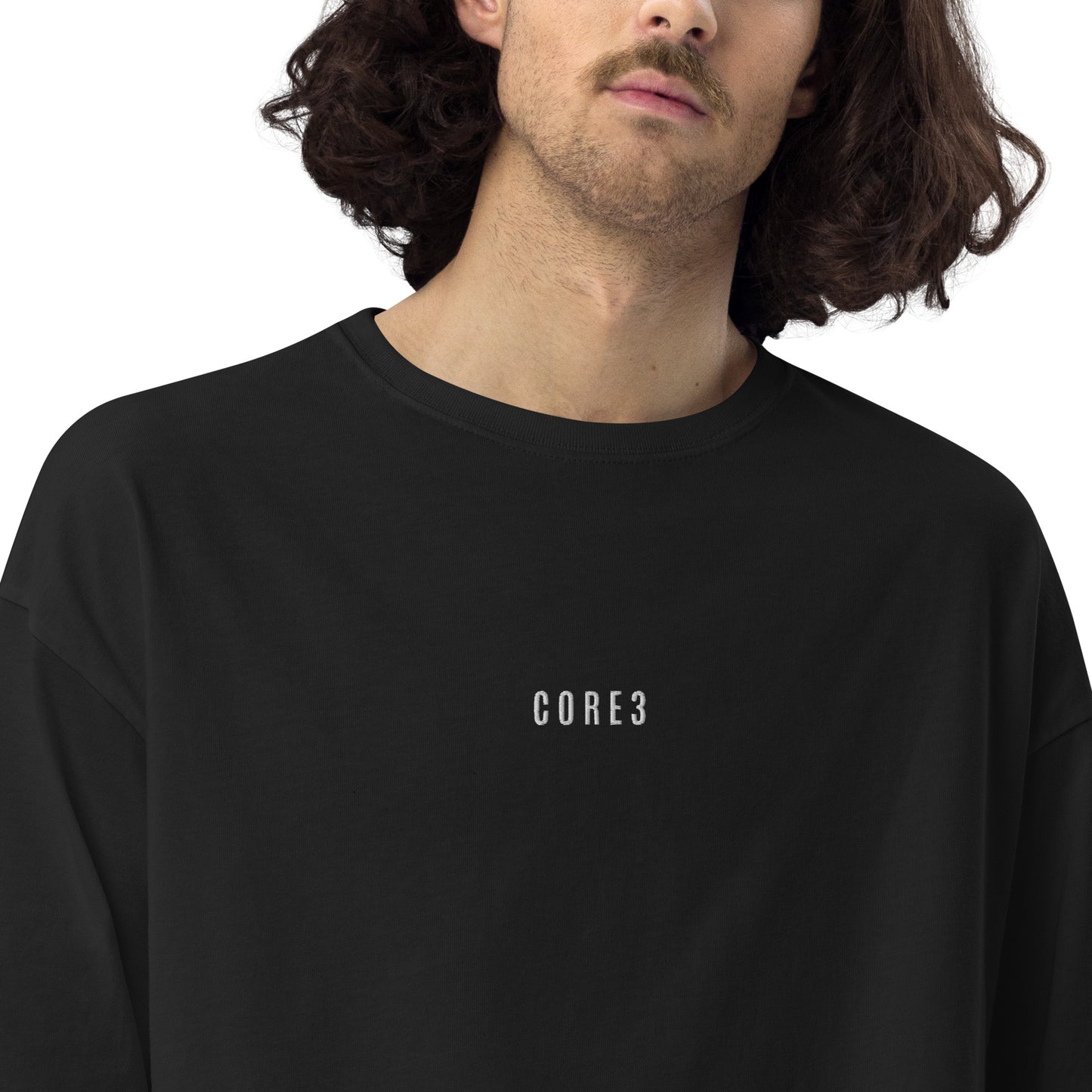 CORE3ユニセックス ビッグシルエット Tシャツ ブラック