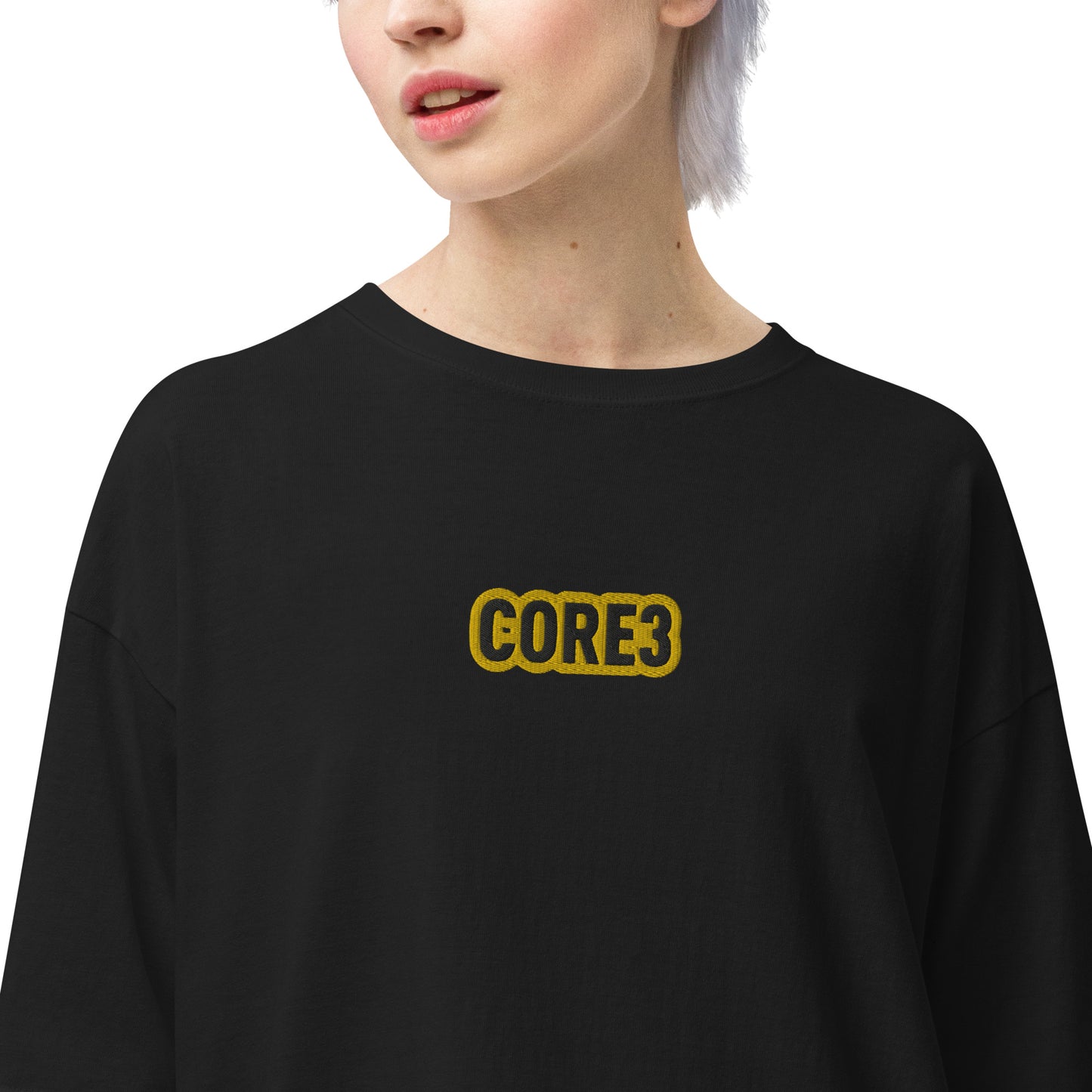 CORE3ビッグシルエット Tシャツ ブラック