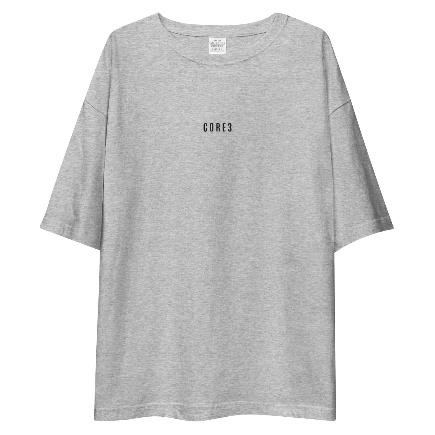 CORE3 ユニセックス ビッグシルエット Tシャツ グレー