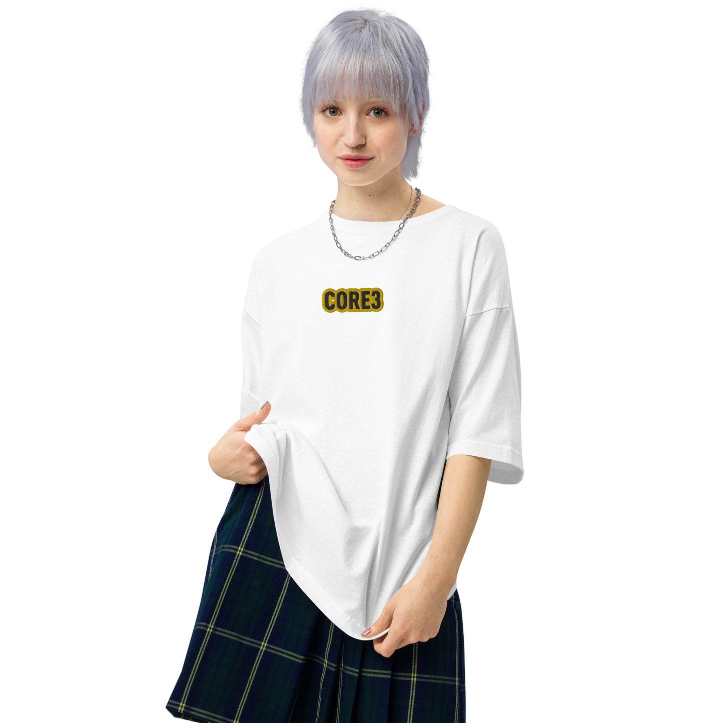 CORE3ビッグシルエット Tシャツ ホワイト