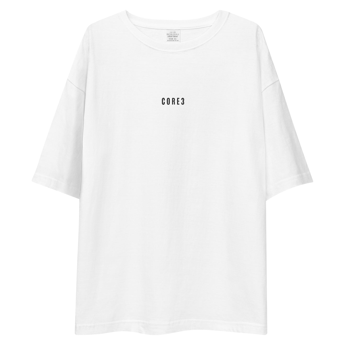 CORE3 ユニセックス ビッグシルエット Tシャツ ホワイト