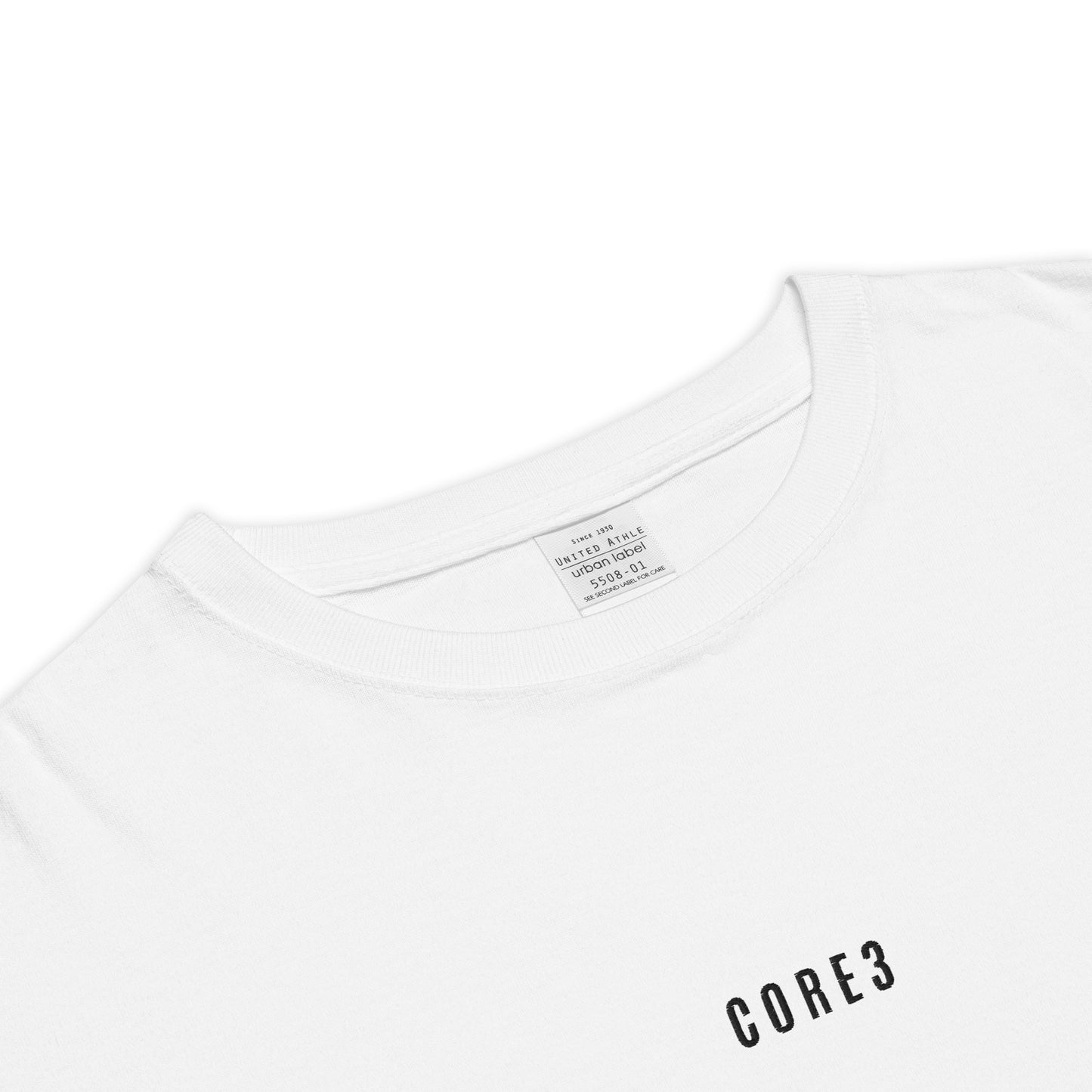 CORE3 ユニセックス ビッグシルエット Tシャツ ホワイト