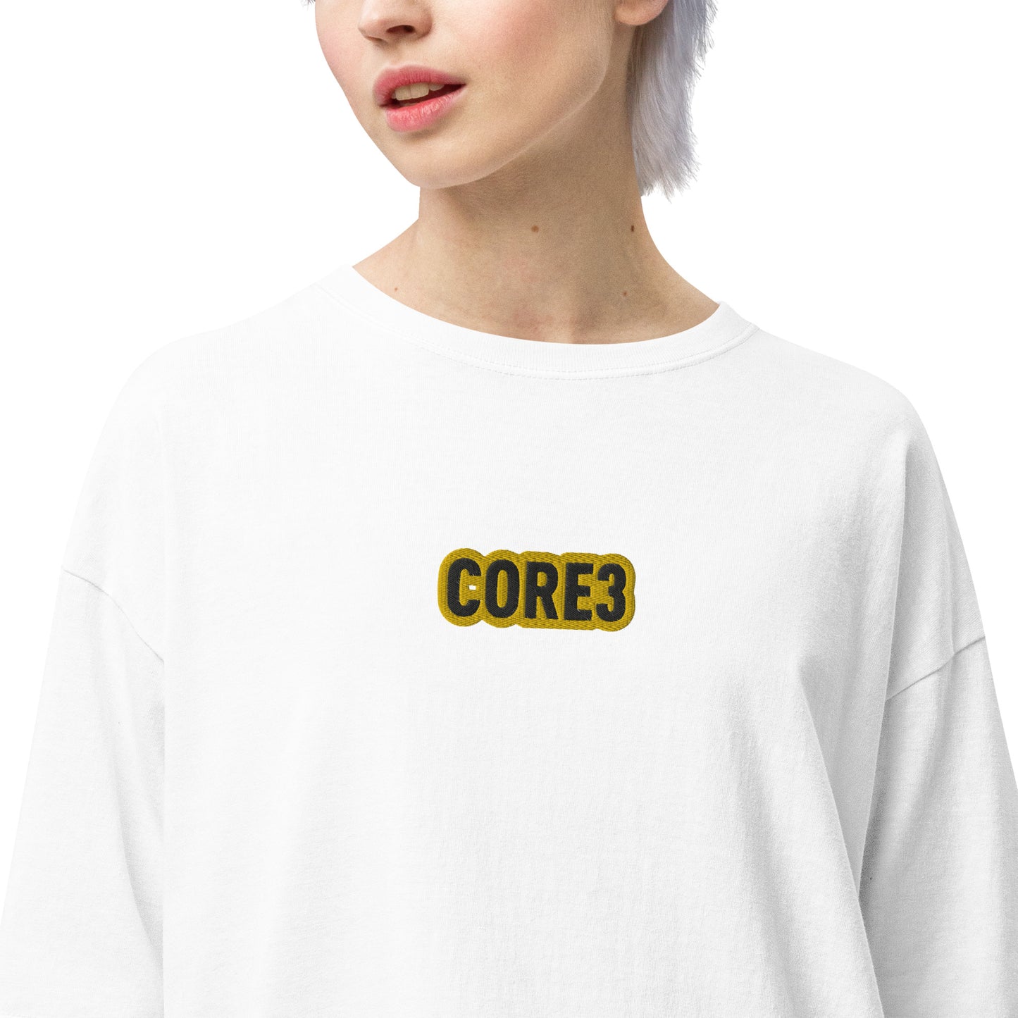 CORE3ビッグシルエット Tシャツ ホワイト